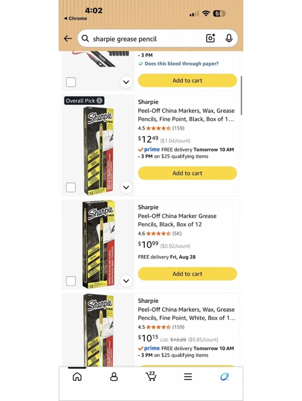 Sharpie Peel-Off China Markers Wax Grease Pencils Set of 4